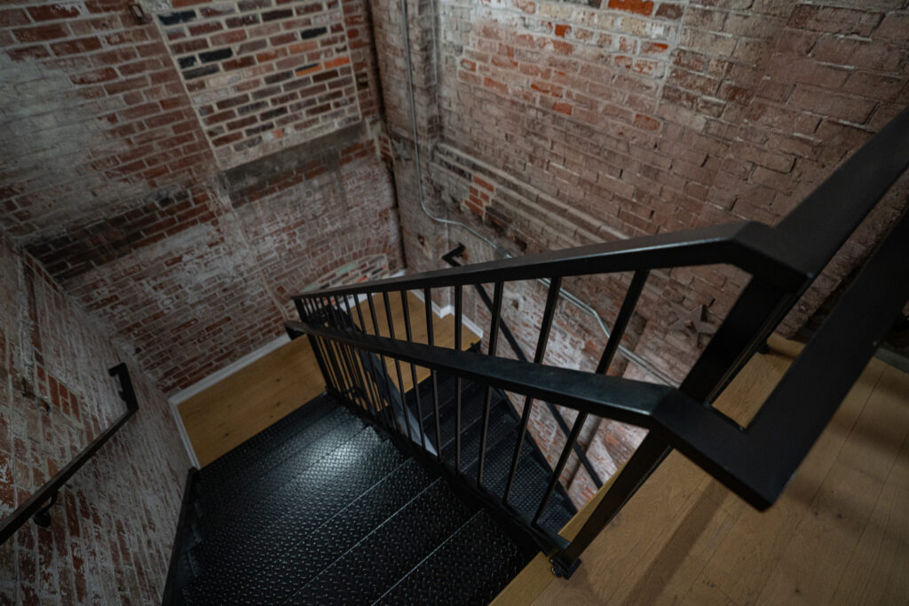 stairs in Silk Screen Studios