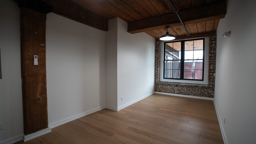 An empty office space ready for hot desking