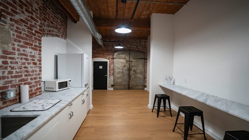 kitchen in a coworking space